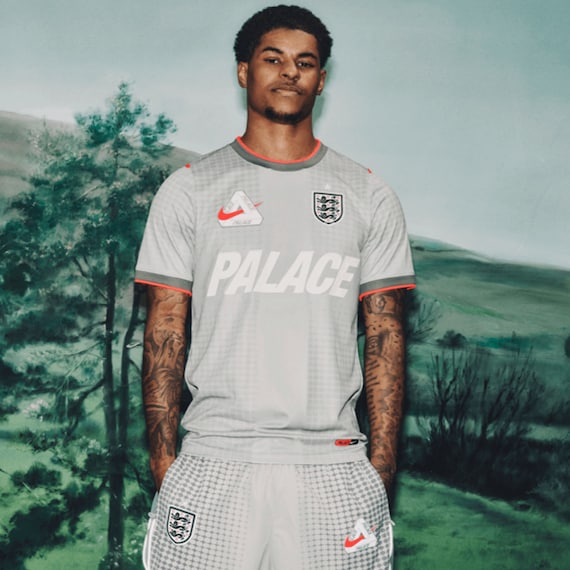 England Nike x Palace Pre Match Top - Pewter Grey
